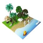 Summer beach scenes Building, HO Scale Scenery Kits, Scene Simulation, beach