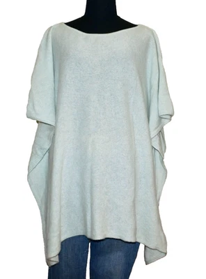 Poncho Suéter CALYPSO ST. BARTH Azul Aqua Pálido Claro 100% Cachemira TALLA 1 Foto 1 de 4