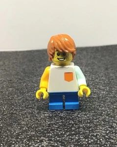 LEGO Boy Freckles White Shirt w/ pocket cty1023 City 60234 Minifigure Figure - Picture 1 of 3