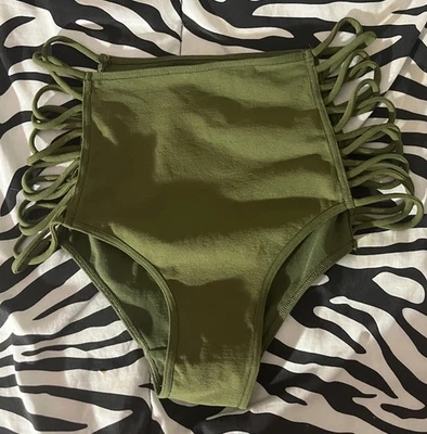 Free People Nuevo sin Etiquetas Bragas Íntimas Verde Oliva Diseño Cortado Mujer XS/S Foto 1 de 4