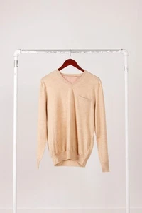 Sacai AW10 'Shoulder Button Cupro Knit' Sweater Beige (2010) - Picture 1 of 9