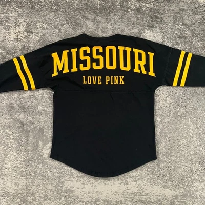 Missouri Tigers Shirt Womens Medium M Black Victorias Secret Spirit Jersey Pink - Image 1 of 4