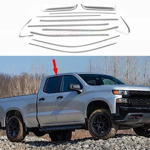 Steel Chrome Window Molding Cover Trim For Chevrolet Silverado 1500 2019-2025 - Picture 1 of 5