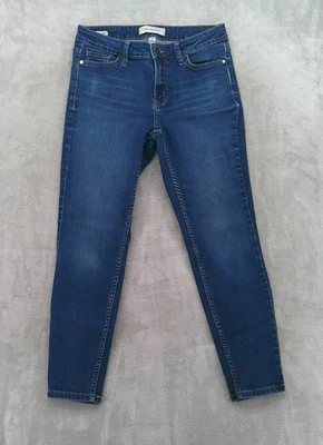 Pantalones de mezclilla ajustados Calvin Klein para mujer 8 azules al tobillo leggings elásticos cremallera mosca Foto 1 de 4