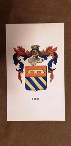 Stemma Dolci Famiglia nobile Cromolitografia del 1880 Annuario nobiltà - Picture 1 of 1