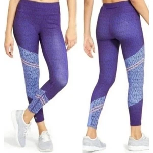 Athleta Women’s Mid-Rise 7/8 Printed Tights Size Large Camo Sonar Activewear - Picture 1 of 13