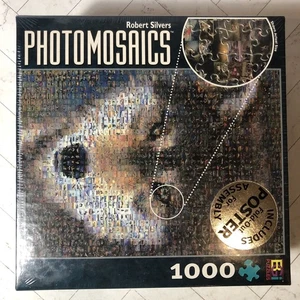 Rompecabezas "Photomosaics" Lobo Gris, 1000 piezas 27"x20", Robert Silver, Nuevo - Imagen 1 de 8