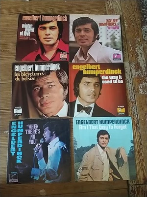X6 Engelbert Humperdinck Lot 45 RPM No Records Empty Picture Sleeves Music Bands Foto 1 de 4