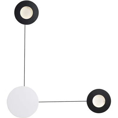 Aplique de pared orbital ET2 iluminación contemporánea E23172-BKWT Foto 1 de 4