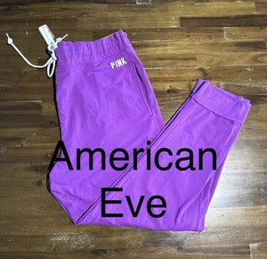 Victorias Secret Pink Active Womens Jogger Sz XXL PURPLe Hi Rise Tapered 28" NEW - Picture 1 of 8