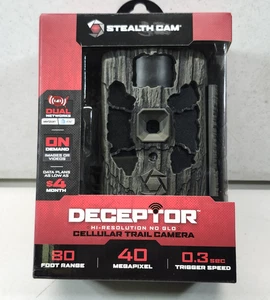 Stealth Cam Deceptor Cellular Trail Cam 40 MP-80 Ft Range No Glo Verizon & AT&T - Picture 1 of 8