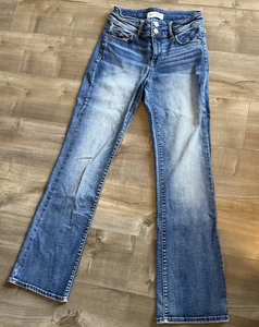 BKE Victoria Jeans Damen 26 x 31,5 Universal Fit Mid-Rise Boot Cut Blau Denim - Bild 1 von 9