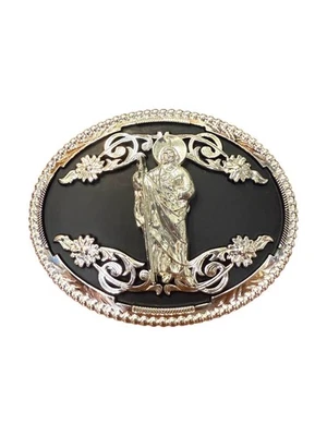 Western Style Saint Jude Buckle Hebilla Vaquero San Judas - Imagem 1 de 2