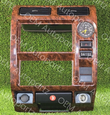Toyota Land Cruiser 1996-2002 tablero radio embellecedor bisel ventilación de aire con reloj OEM jdm Foto 1 de 4