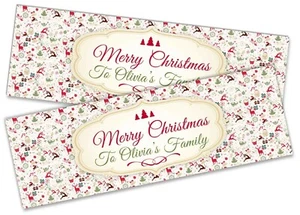 x2 Estandarte de Navidad Personalizado Navidad Fiesta Casa Decoración Ocasión 739 - Imagen 1 de 4