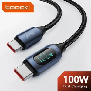 Cable Toocki tipo C a tipo C 100 W PD cargador de carga rápida USB C a USB C - Imagen 1 de 11