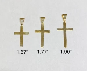 14 Karat Gelbgold handgefertigter schlichter Kreuz Anhänger (3 Größen verfügbar) - Bild 1 von 2