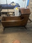 Antique Victorian Dovetailed Wooden Doll Cradle Crib 19th C. Children