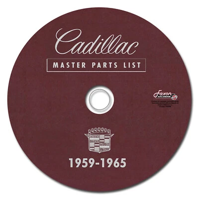 Cadillac Illustrated Master Parts Catalog CD 1959 1960 1961 1962 1963 1964 1965