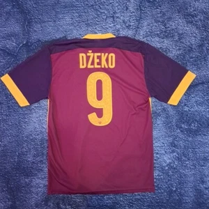 AS Roma Home 2015- 2016 Soccer Futbol Dzeko #9 Shirt Men’s Size Medium - Picture 1 of 5