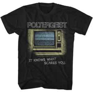 Herren T-Shirt Poltergeist Horror Filmkonsole TV It Knows What Scares You - Bild 1 von 5