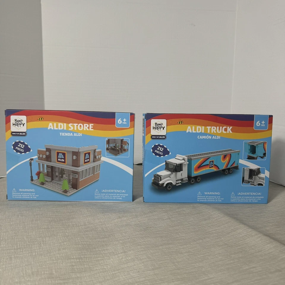 Truck Lego type set Aldi Finds Bee Happy 212 Pieces Unopened ALDI