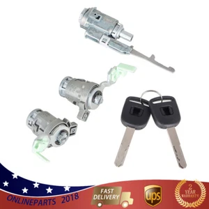 For Honda Civic 1998/1999-2009 Ignition Switch 2 Door Lock Cylinder With 2 Key - Foto 1 di 11