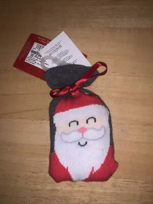 M&S, 1 x Pair Of Christmas Santa Socks, Age 7 - 10 Years, Size 12.5 - 3.5 - Image 1 of 2