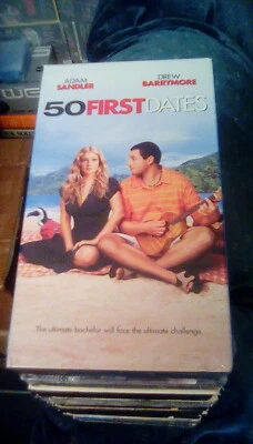 50 First Dates 2004 VHS teen comedy Drew Barrymore Adam Sandler Sean Astin NEW - Image 1 of 2