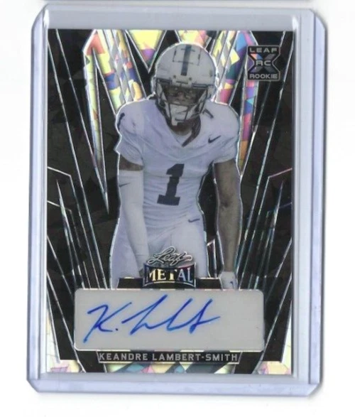 2024 Leaf Metal Draft KEANDRE LAMBERT-SMITH Black Crystal Rookie Auto SSP 2/4