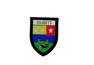 Patch Aufnäher Aufnäher Stickerei Thermoaufkleber Flagge Frankreich Stadt bedruckt Biarritz - Bild 1 von 1