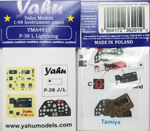 Yahu YMA4915 1/48 P-38J P-38L Lightning Instrument Panel Color Photoetch Tamiya - Picture 1 of 2