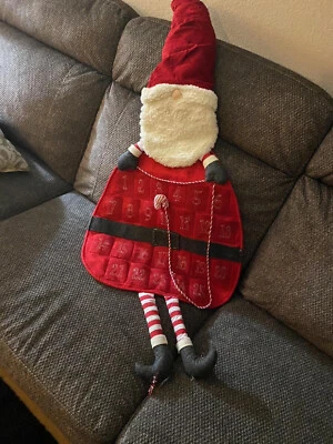 POTTERY BARN KIDS JOLLY SANTA FLAT ADVENT CALENDAR  - Image 1 of 4