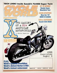 1997 January Cycle World Motorcycle Magazine Honda Super Blackbird Excelsior BMW - Picture 1 of 9