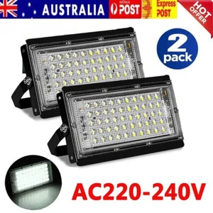 100W=2x50W Outdoor LED Flood Light Street Garden Floodlight Waterproof Spotlight - Picture 1 of 11