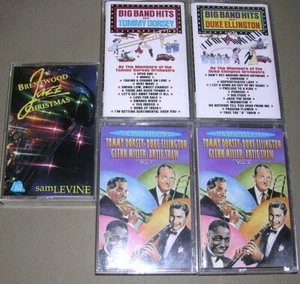 5 CASSETTES Tommy Dorsey Duke Ellington Glen Miller Artie Shaw & Jazz Christmas - Picture 1 of 5