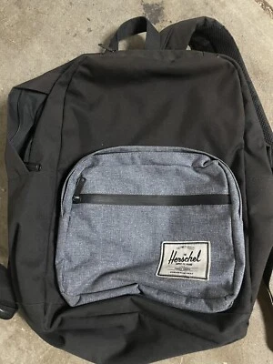 Herschel Supply Co Pop Quiz Backpack Black With Denim Lookin Blue  - Image 1 of 3