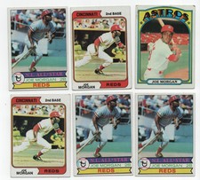 Lot of 6 - Joe Morgan Topps 1972 1974 1979 85 132 20 HOF Reds Astros