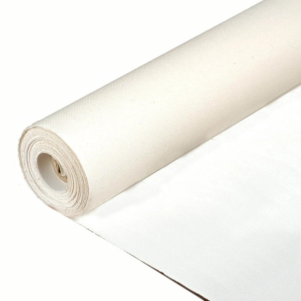 Sunbelt Mfg. Rollo de lienzo de retrato de algodón/poliéster imprimado Co. 6 yardas x 60" de ancho.  Foto 1 de 1