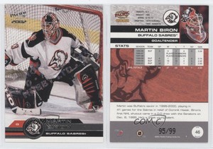 2001-02 Pacific Hobby LTD /99 Martin Biron #46
