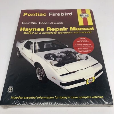 Pontiac Firebird 1982 thru 1992 all models ￼Haynes Repair Manual 79019 READ Foto 1 de 3