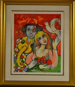 Raya Sorkine Remy Et Charlottee. Original Pencil Signed Lithograph. COA - Picture 1 of 6