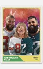 Jason Travis Donna Kelce Chiefs Philadelphia Eagles Super Bowl ACEO Trading Card