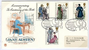 GB QEII FDC *Jane Austen* Scarce First Day Cover Bath 1975 {samwells} 8b.26 - Picture 1 of 12