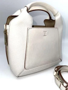 Furla Gisele Shoulder Bag Tote Bag Greige Good Condition From Japan - Picture 1 of 12