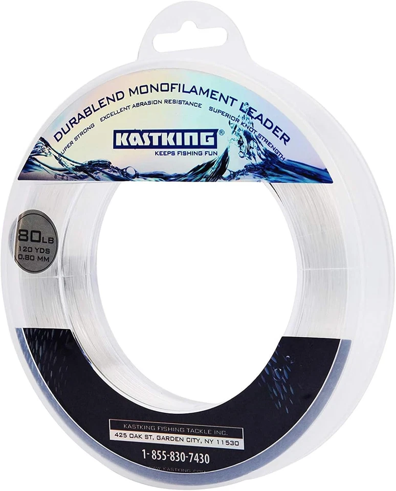 KastKing Durablend Monofilament Leader Line Clear 120yds 80 LB (wound on Spool)