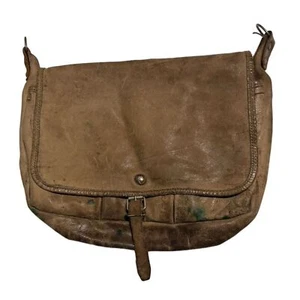 Vintage Leather Aged WORN Camargue France High End Saddle Bag RARE - Picture 1 of 13