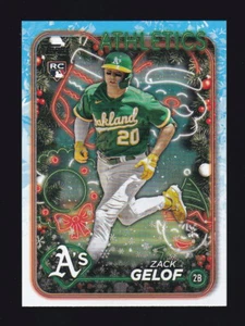 2024 Topps Holiday #H72 ZACK GELOF RC Oakland Athletics A's ROOKIE CARD - Picture 1 of 2