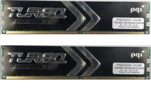 PQI Turbo PQI26400-1GSB 2x1GB DDR2 Desktop RAM Memory - Picture 1 of 1