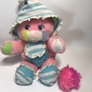 Mattel Popples Pink Baby Cribsy Plush w Bib Bonnet Booties Vintage 1986 - Picture 1 of 8